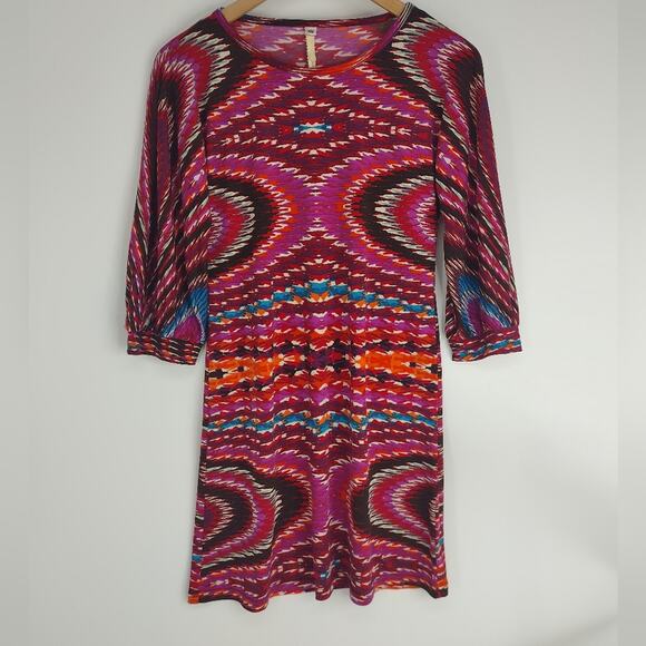 Uncle Frank Dresses & Skirts - Uncle Frank Shift Tee Shirt Loose Tie Dye Pink Dress Size XS